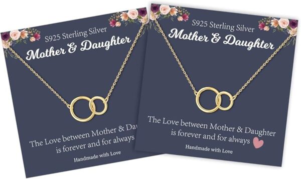 STORUP Mom and Daughter Circle Necklace Set