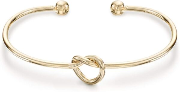 14K Gold Plated Infinity Love Knot Bangle Bracelet